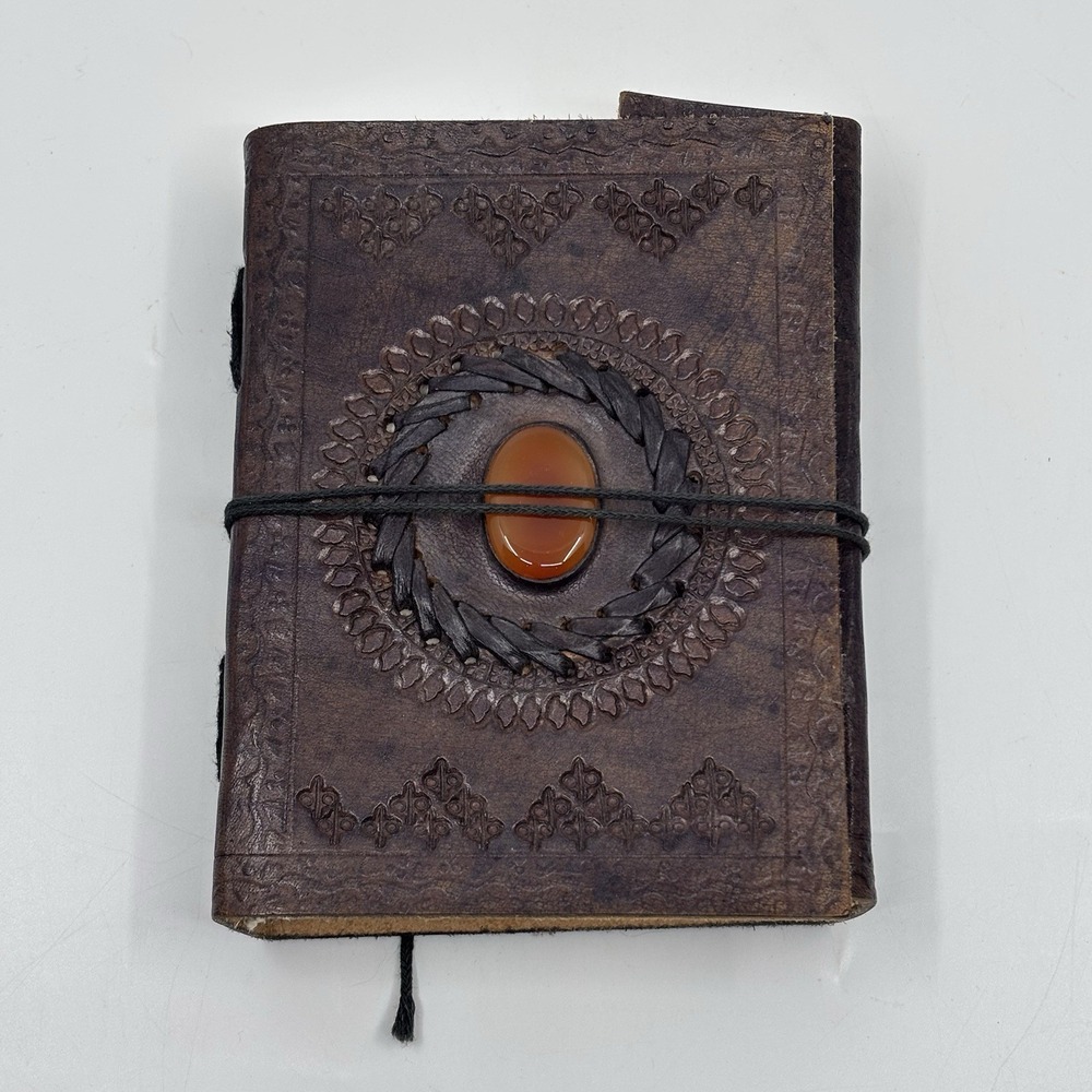 Handmade Tooled Leather Journal Notebook Medieval Whimsigoth Style